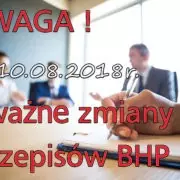 UWAGA! Ważne zmiany przepisów BHP! Wszystkie kursy zawodowe tylko z EGZAMINEM UDT!