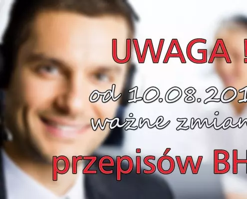 UWAGA! Ważne zmiany przepisów BHP! Wszystkie kursy zawodowe tylko z EGZAMINEM UDT!