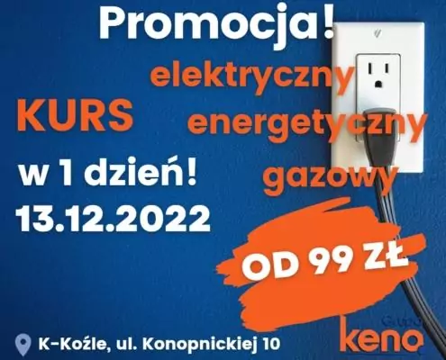13.12.2022 KURS na uprawnienia elektroenergetyczne (G1, G2 i G3) już od 99zł! Promocja! Kurs na uprawnienia SEP G1, G2, G3 13.12.2022 - Grupa KENA