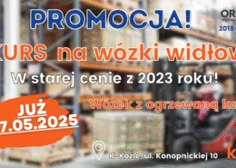 Kurs na wózki widłowe, uprawnienia na wózki widłowe UDT.