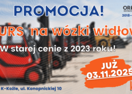 03.11.2025 KURS na zwykłe wózki widłowe IIWJO z UDT! Ceny z 2023 roku! Kurs na wózki widłowe, uprawnienia na wózki widłowe UDT.