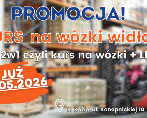 Kurs na wózki widłowe, uprawnienia na wózki widłowe UDT.